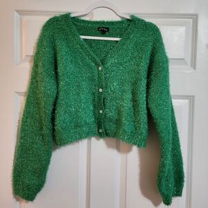Sparkly Green Cardigan
